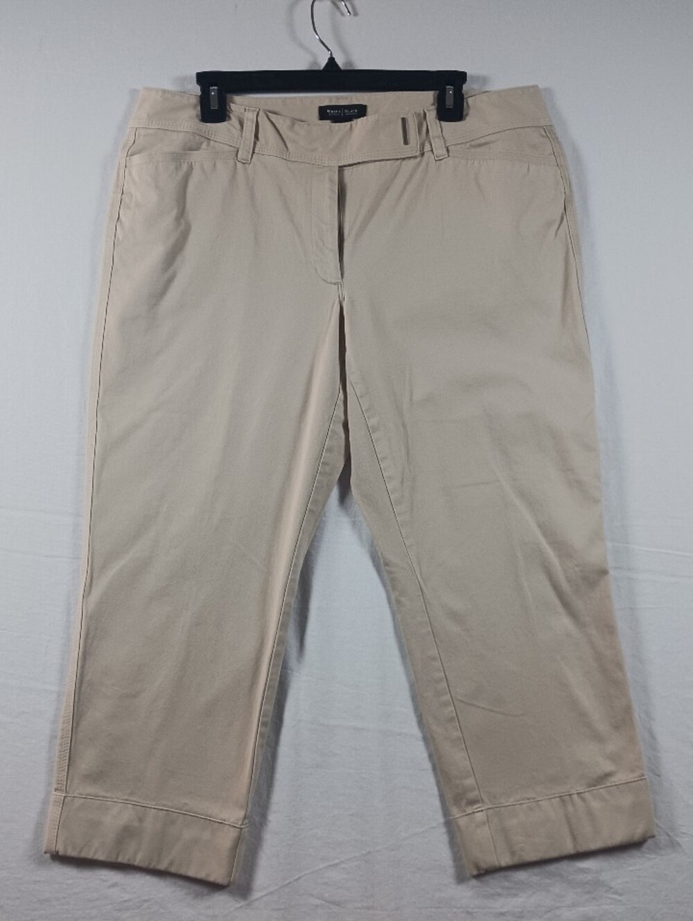 White House Black Market Women’s  Khaki Slim Crop Pants Size 14